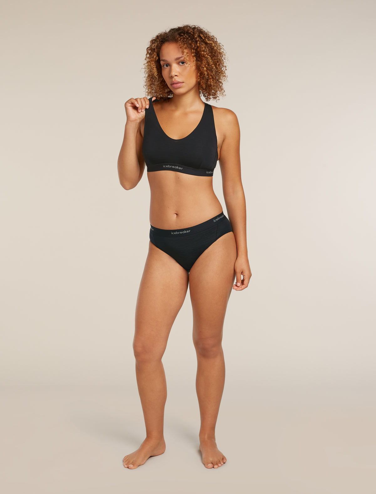 Women’s Merino Blend 125 Cool-Lite™ Sprite Racerback Bra Black - 6