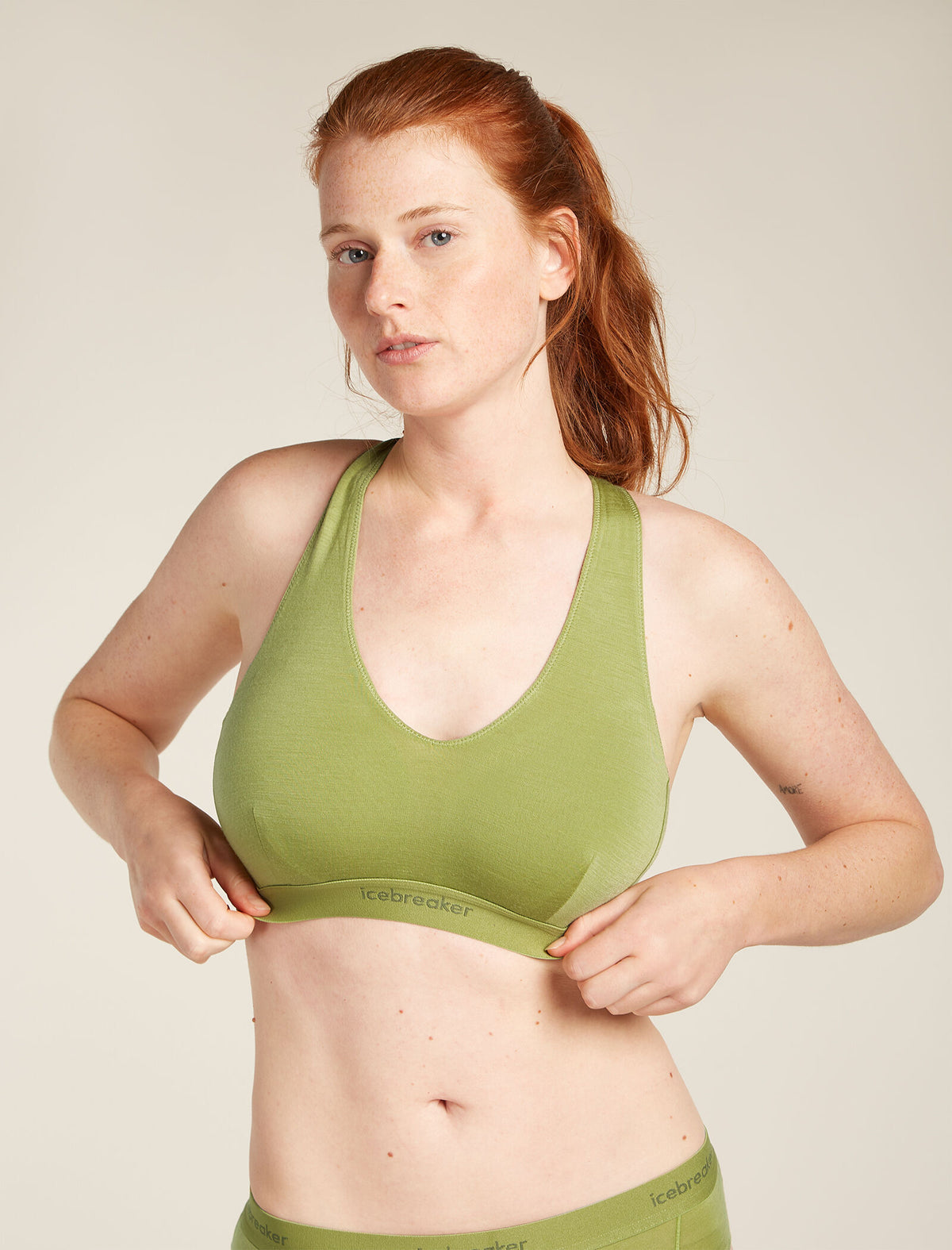 Women’s Merino Blend 125 Cool-Lite™ Sprite Racerback Bra Olive - 5