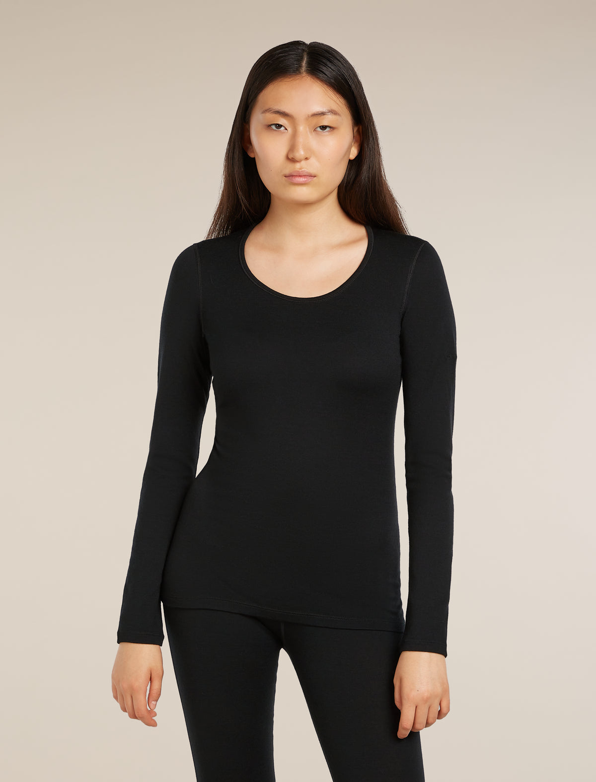 Women’s Merino 260 Tech Long Sleeve Scoop Thermal Top Black - 1