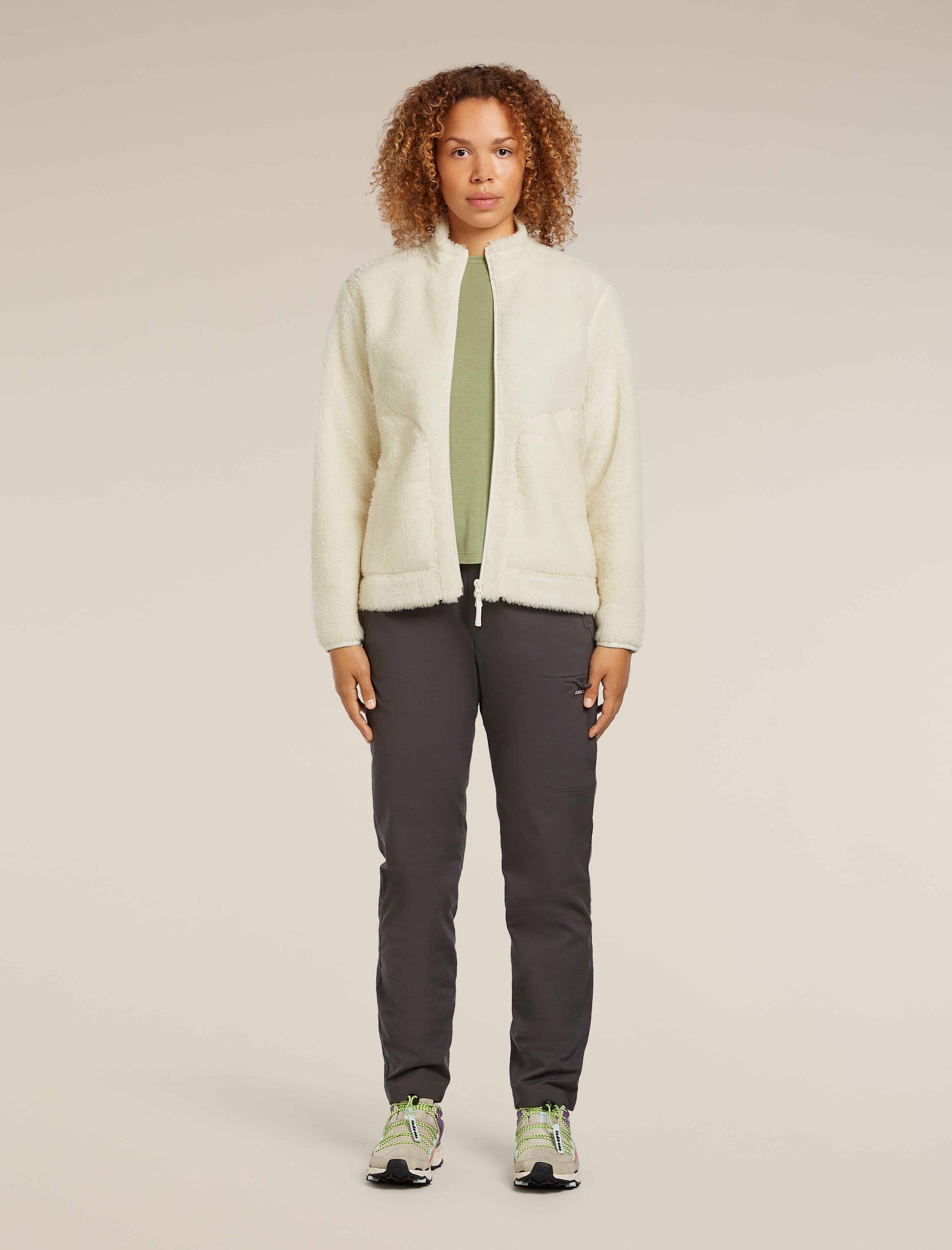 ジャケット・アウター MERINO WOOL ZIP-UP TRACK JACKET Women's Merino Blend 800 RealFleece™ High Pile Long Sleeve Zip