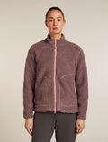 Women’s Merino Blend 960 RealFleece™ High Pile Long Sleeve Zip Jacket Summit Dk Hthr/Blush - 1