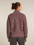 Women’s Merino Blend 960 RealFleece™ High Pile Long Sleeve Zip Jacket Summit Dk Hthr/Blush - 2