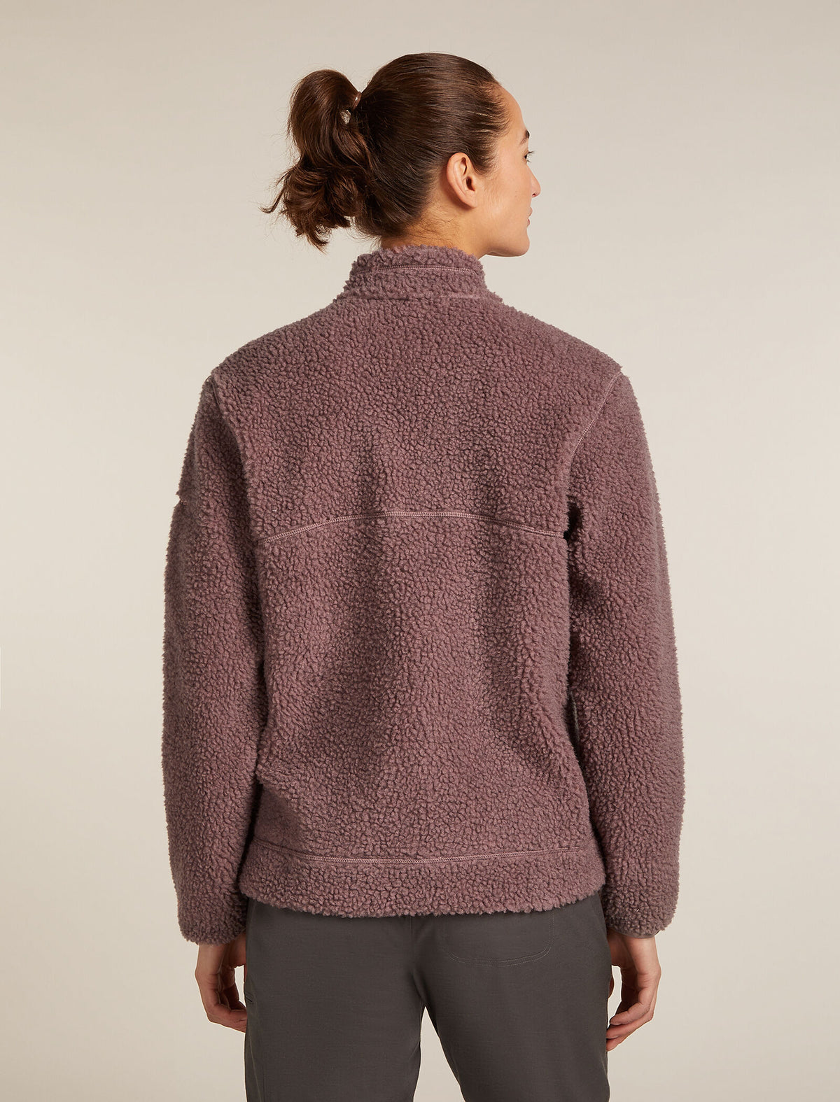 Women’s Merino Blend 960 RealFleece™ High Pile Long Sleeve Zip Jacket Summit Dk Hthr/Blush - 2