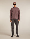 Women’s Merino Blend 960 RealFleece™ High Pile Long Sleeve Zip Jacket Summit Dk Hthr/Blush - 4