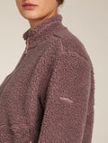 Women’s Merino Blend 960 RealFleece™ High Pile Long Sleeve Zip Jacket Summit Dk Hthr/Blush - 5