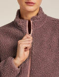 Women’s Merino Blend 960 RealFleece™ High Pile Long Sleeve Zip Jacket Summit Dk Hthr/Blush - 6