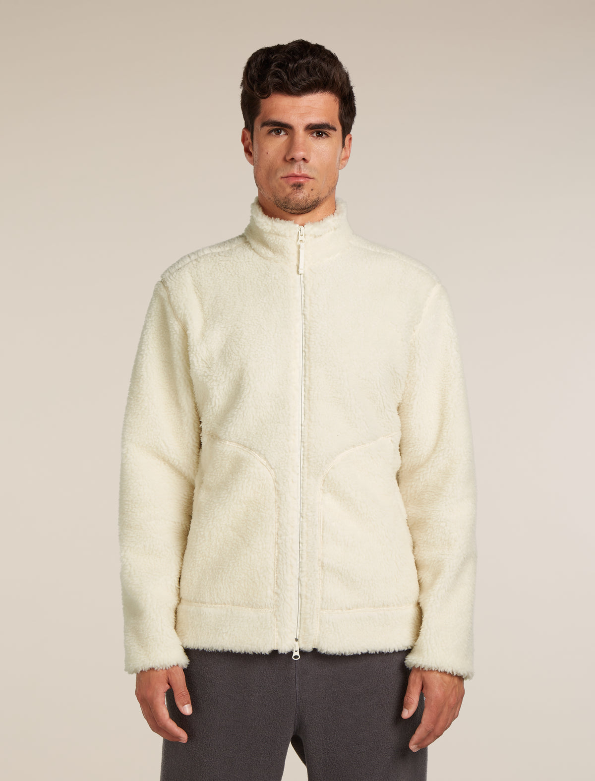 Men’s Merino Blend 960 RealFleece™ High Pile Long Sleeve Zip Jacket Undyed - 1