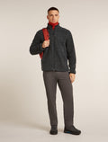Men’s Merino Blend 960 RealFleece™ High Pile Long Sleeve Zip Jacket Jet Heather/Black - 4
