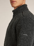 Men’s Merino Blend 960 RealFleece™ High Pile Long Sleeve Zip Jacket Jet Heather/Black - 5