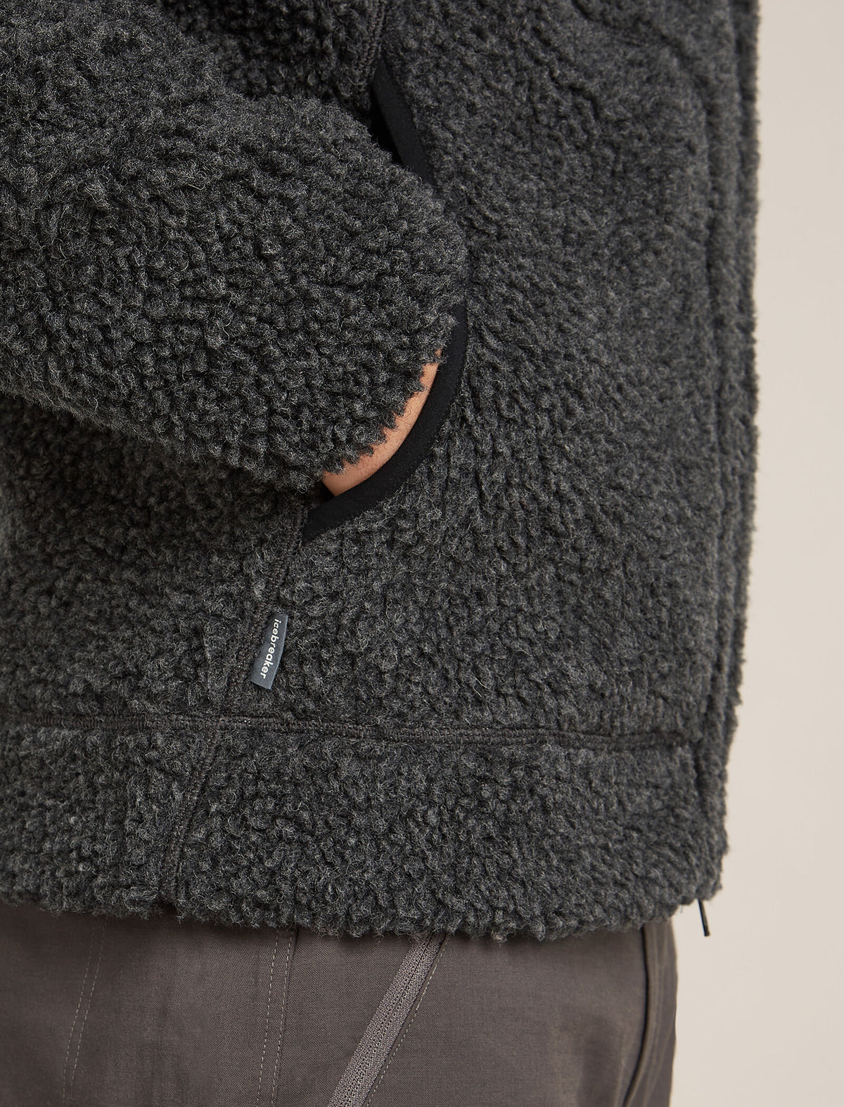 Men’s Merino Blend 960 RealFleece™ High Pile Long Sleeve Zip Jacket Jet Heather/Black - 8