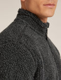 Men’s Merino Blend 960 RealFleece™ High Pile Long Sleeve Zip Jacket Jet Heather/Black - 9