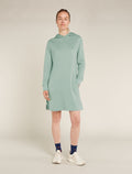 Women’s Merino Blend 200 Crush Long Sleeve Dress Moss - 1