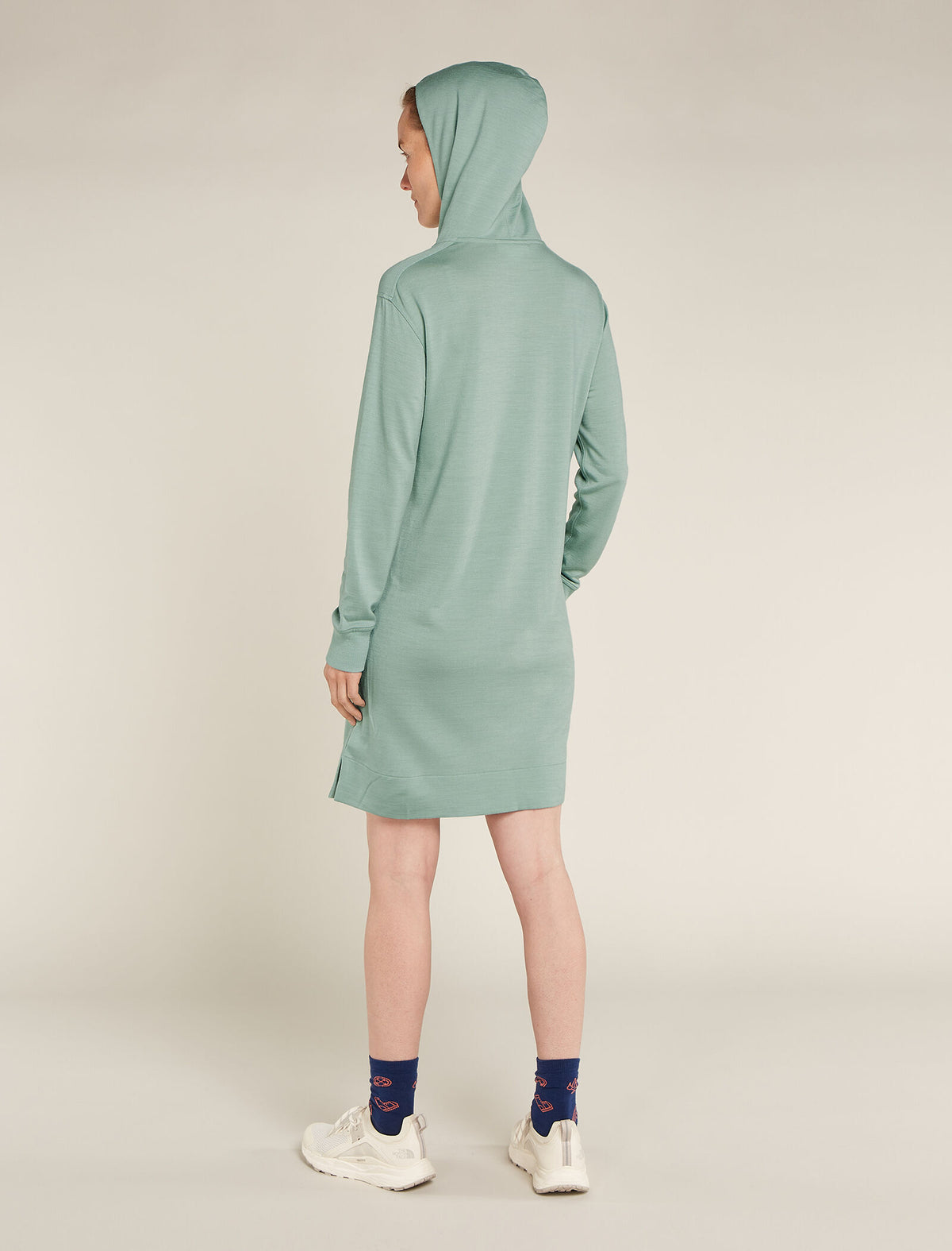 Women’s Merino Blend 200 Crush Long Sleeve Dress Moss - 3