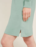 Women’s Merino Blend 200 Crush Long Sleeve Dress Moss - 4