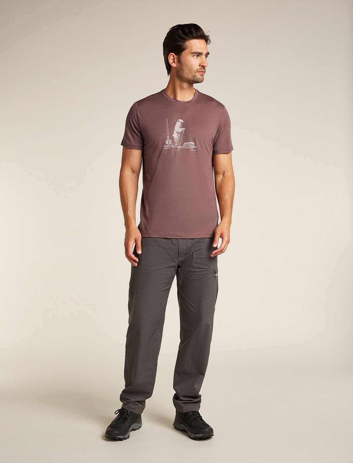 Men’s Merino 150 Tech Lite Short Sleeve T-Shirt Polar Paddle Carob - 3