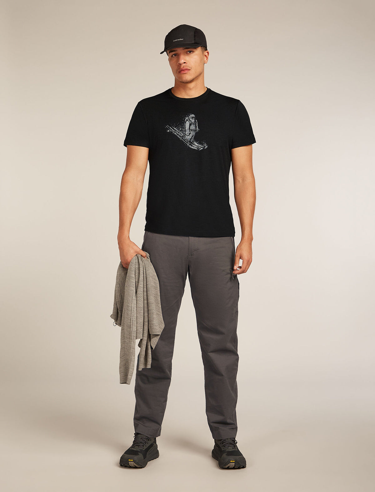 Men’s Merino 150 Tech Lite Short Sleeve T-Shirt Skiing Yeti Black - 4