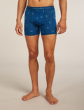 Men’s Merino 150 Anatomica Boxers Ski Day Atlantis/Topaz - 1