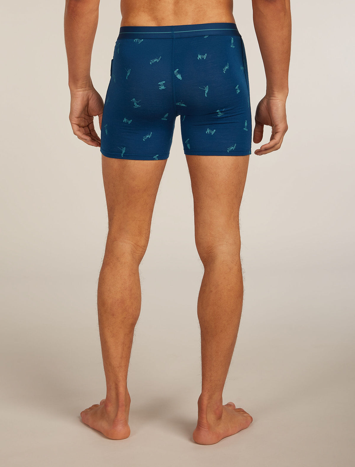 Men’s Merino 150 Anatomica Boxers Ski Day Atlantis/Topaz - 2