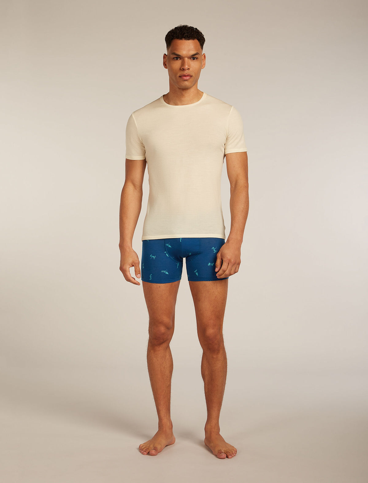 Men’s Merino 150 Anatomica Boxers Ski Day Atlantis/Topaz - 4