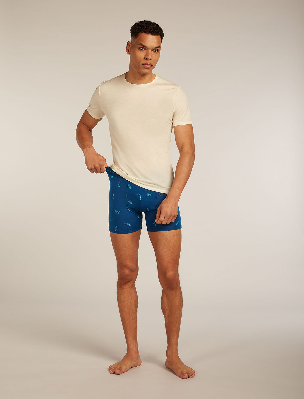 Men’s Merino 150 Anatomica Boxers Ski Day Atlantis/Topaz - 6