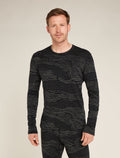 Men’s Merino 260 Vertex Long Sleeve Crew Thermal Top Snow Guide Black/Galaxy - 1