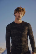 Men’s Merino 260 Vertex Long Sleeve Crew Thermal Top Snow Guide Black/Galaxy - 6