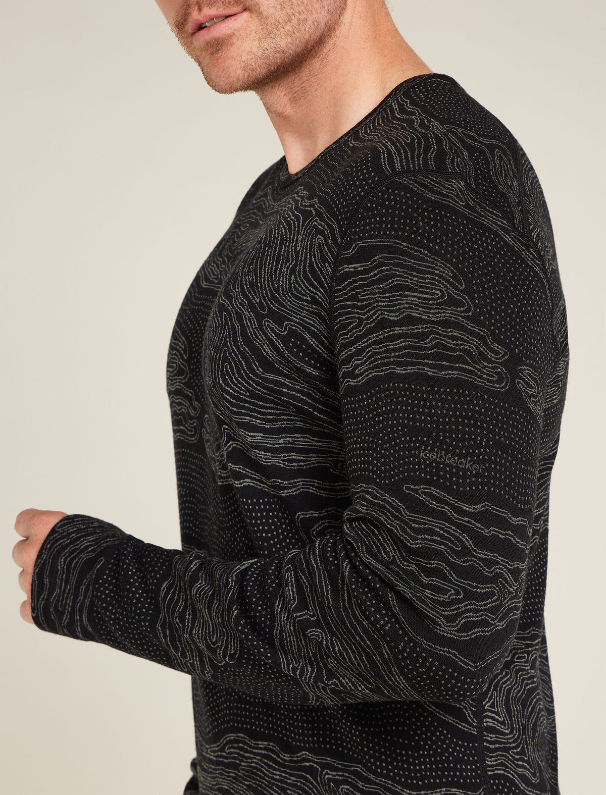 Men’s Merino 260 Vertex Long Sleeve Crew Thermal Top Snow Guide Black/Galaxy - 5
