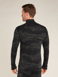 Men’s Merino 260 Vertex Long Sleeve Half Zip Thermal Top Snow Guide Black/Galaxy - 2