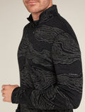 Men’s Merino 260 Vertex Long Sleeve Half Zip Thermal Top Snow Guide Black/Galaxy - 5