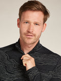 Men’s Merino 260 Vertex Long Sleeve Half Zip Thermal Top Snow Guide Black/Galaxy - 6