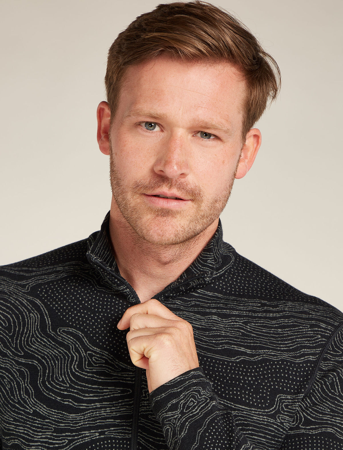 Men’s Merino 260 Vertex Long Sleeve Half Zip Thermal Top Snow Guide Black/Galaxy - 6