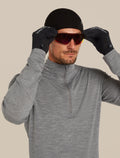 Unisex Merino 200 Convertible Mittens Black - 5