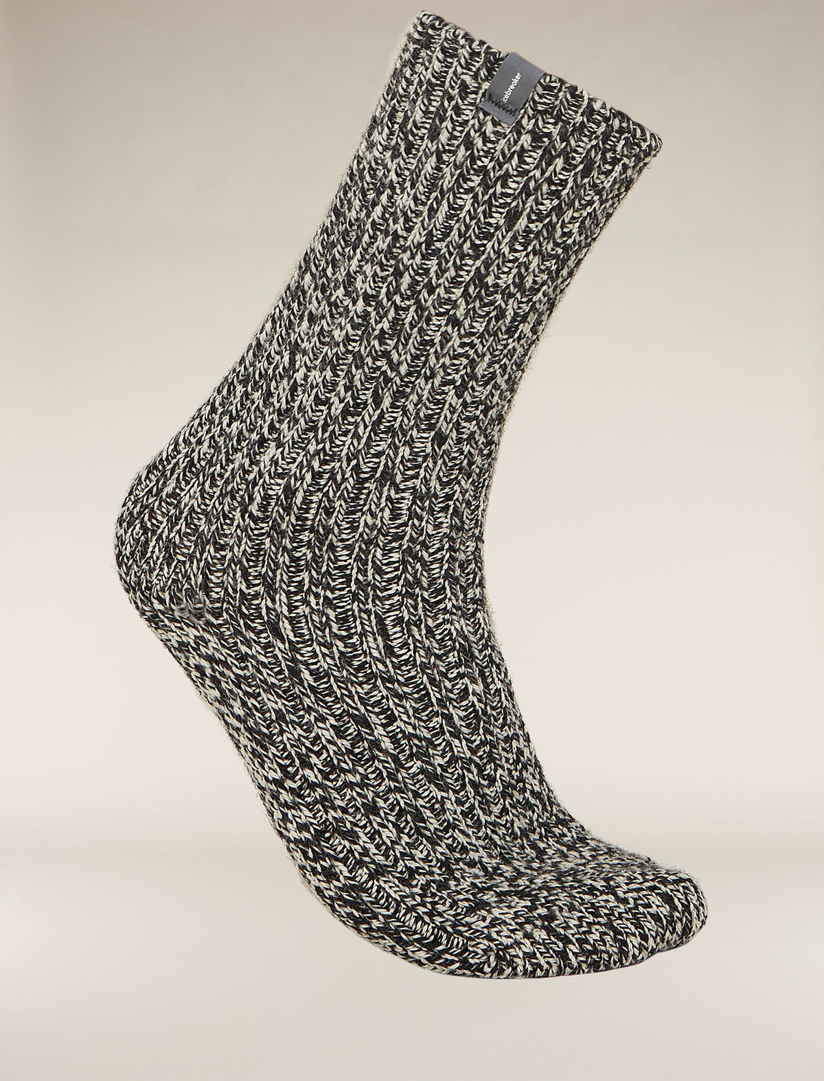 Unisex Merino Ski Lodge Crew Socks Black/Undyed - 4