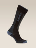 Women’s Merino Ski+ Light Over The Calf Socks Black/Dawn - 1