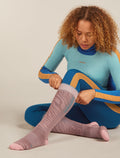Merino Ski+ Light Over The Calf Socks Mountain Contour Summit/Blush/Hydro - 2
