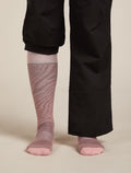 Merino Ski+ Light Over The Calf Socks Mountain Contour Summit/Blush/Hydro - 3