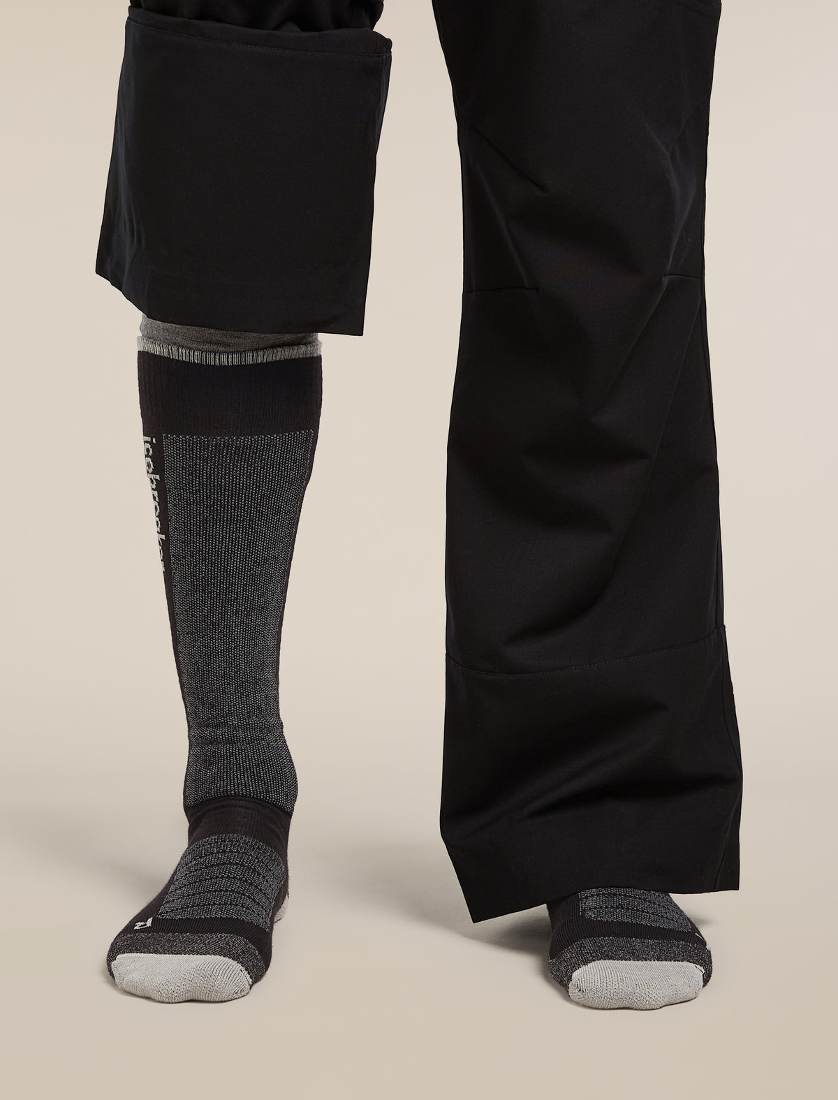 Men’s Merino Ski+ Medium Over The Calf Socks Black/Ether - 4