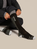 Men’s Merino Ski+ Ultralight Over The Calf Socks Black/Ether - 2