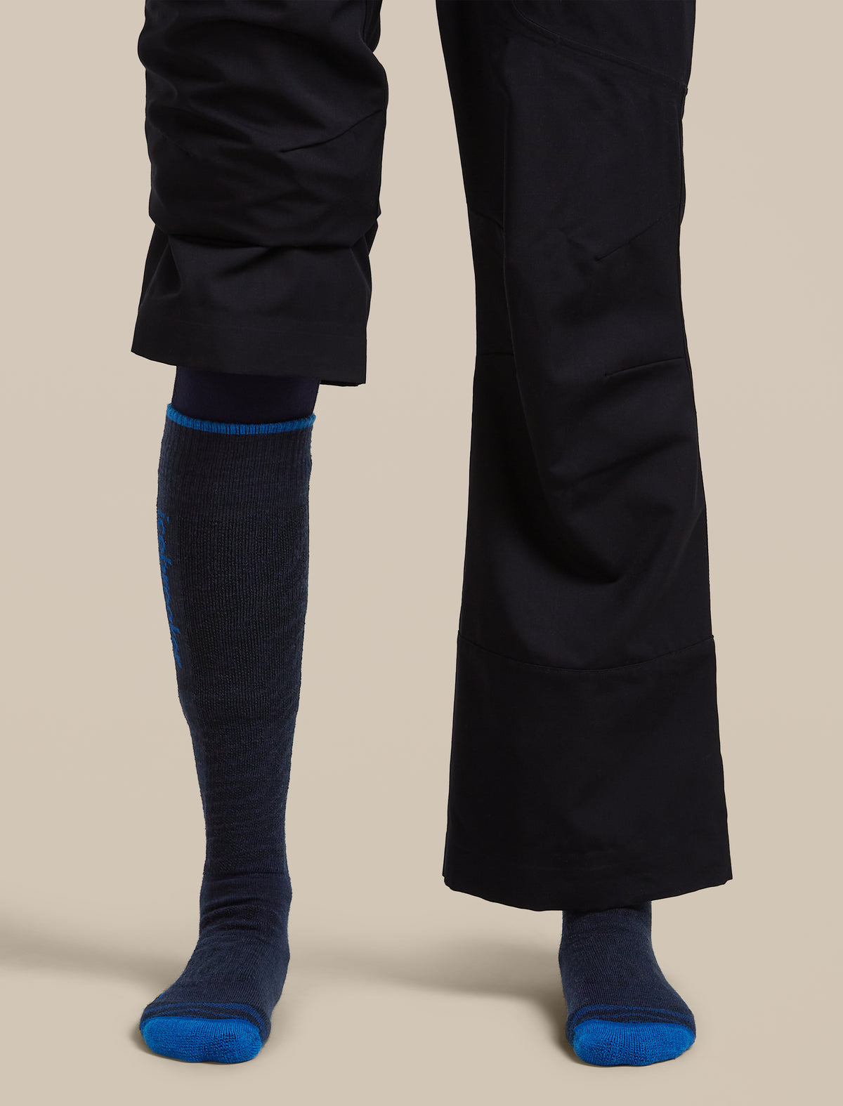 icebreaker-apac Women's Merino Blend Ski+ Medium Over The Calf Socks Mountain Contour Midnight Navy/Lazurite/Black Women - 2