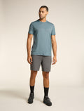 Men’s Merino 150 Tech Lite Short Sleeve T-Shirt Single Line Camp Blue ash - 3