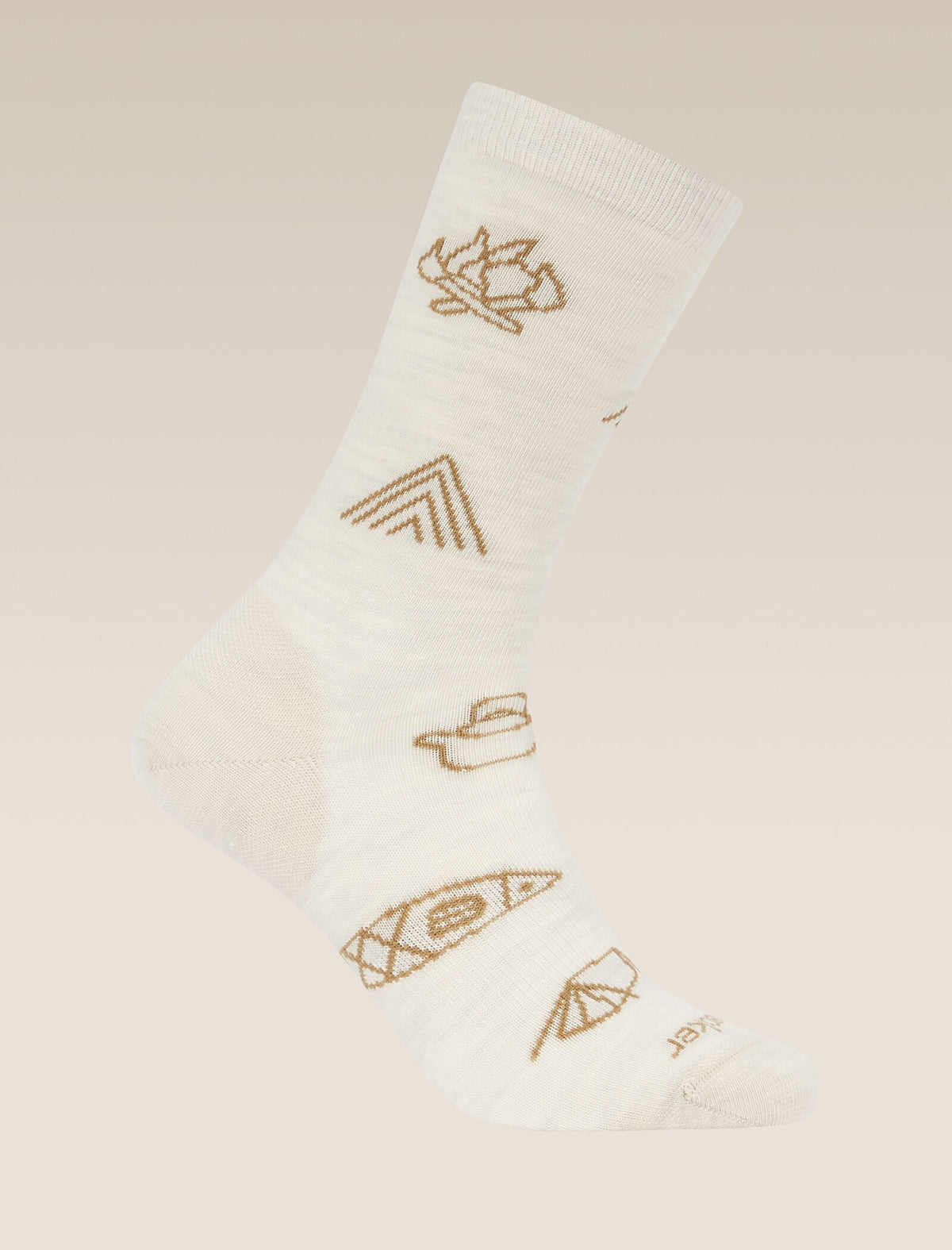 Women’s Merino Lifestyle Ultralight Crew Socks Camp Essential Ecru Hthr/Sand - 4