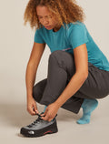 Women’s Merino Lifestyle Ultralight Crew Socks Camp Essential Hydro/Topaz - 1