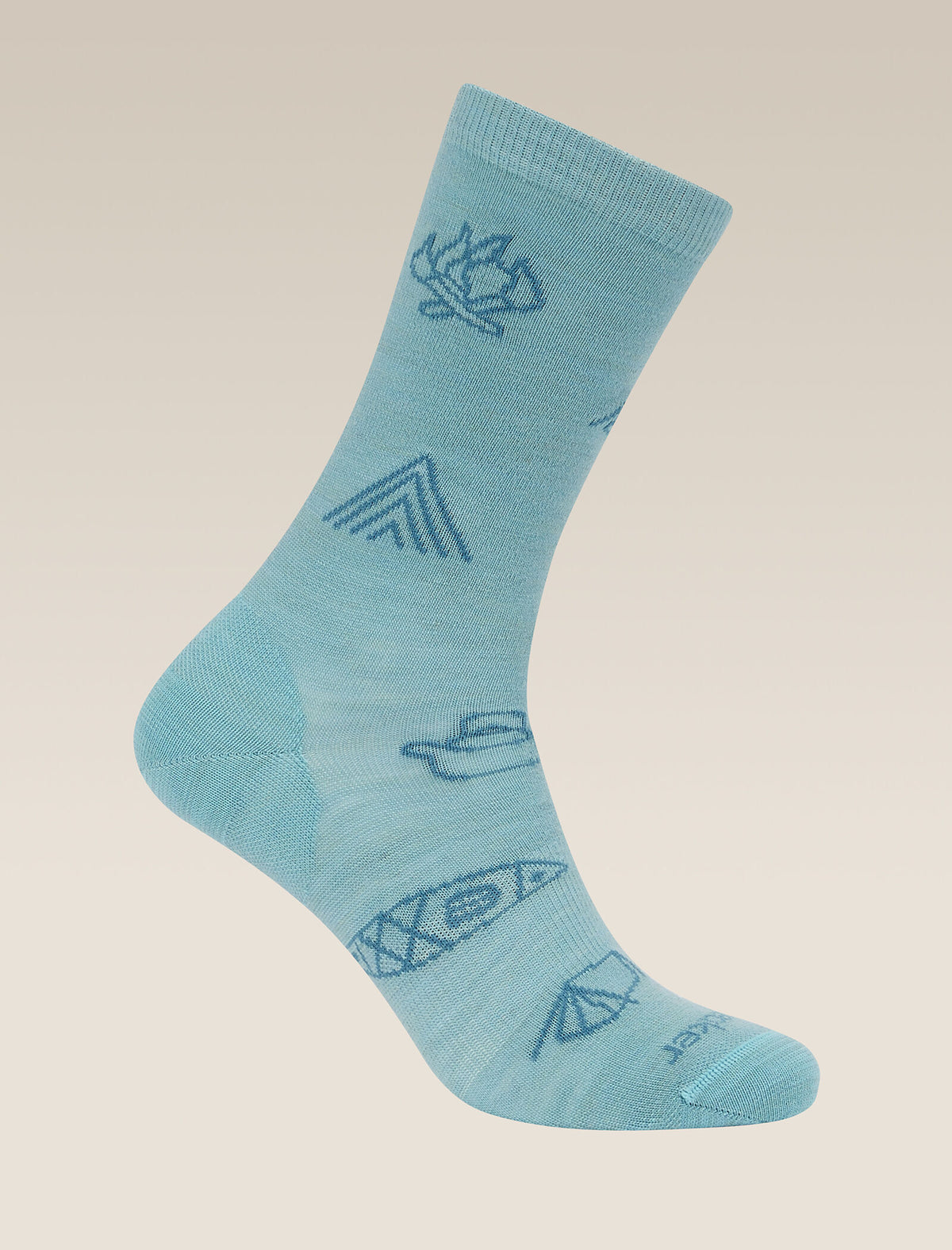 Women’s Merino Lifestyle Ultralight Crew Socks Camp Essential Hydro/Topaz - 4