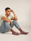Men’s Merino Lifestyle Ultralight Crew Socks Camp Essentials Carob/plume - 2