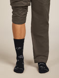 Men’s Merino Lifestyle Ultralight Crew Socks Camp Essentials Black/Alloy - 3