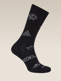 Men’s Merino Lifestyle Ultralight Crew Socks Camp Essentials Black/Alloy - 4