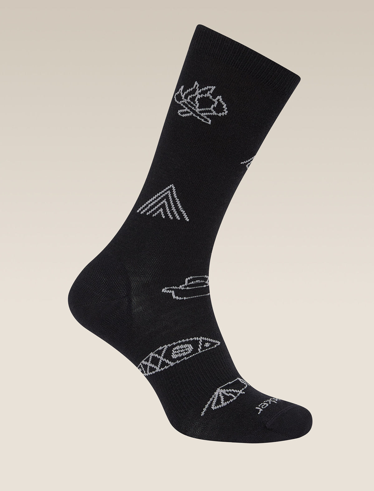 Men’s Merino Lifestyle Ultralight Crew Socks Camp Essentials Black/Alloy - 4