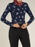 Women’s Merino 260 Vertex Thermal Leggings Falling Flakes Midnight Navy/Snow - 4