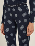 Women’s Merino 260 Vertex Thermal Leggings Falling Flakes Midnight Navy/Snow - 6