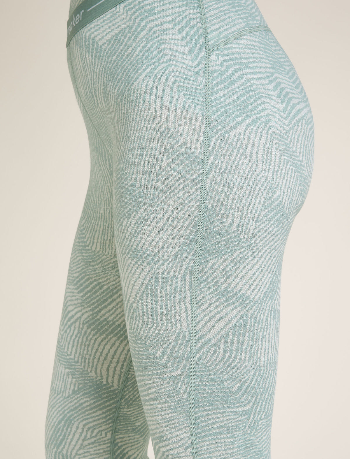 Women’s Merino 260 Vertex Thermal Leggings Frozen Forms Moss/Snow - 5
